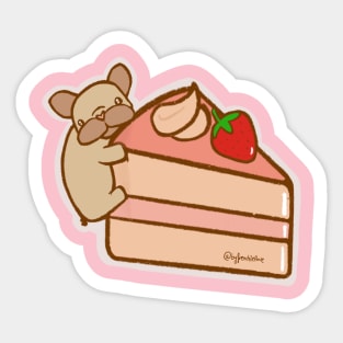 Frenchie Cake Sticker